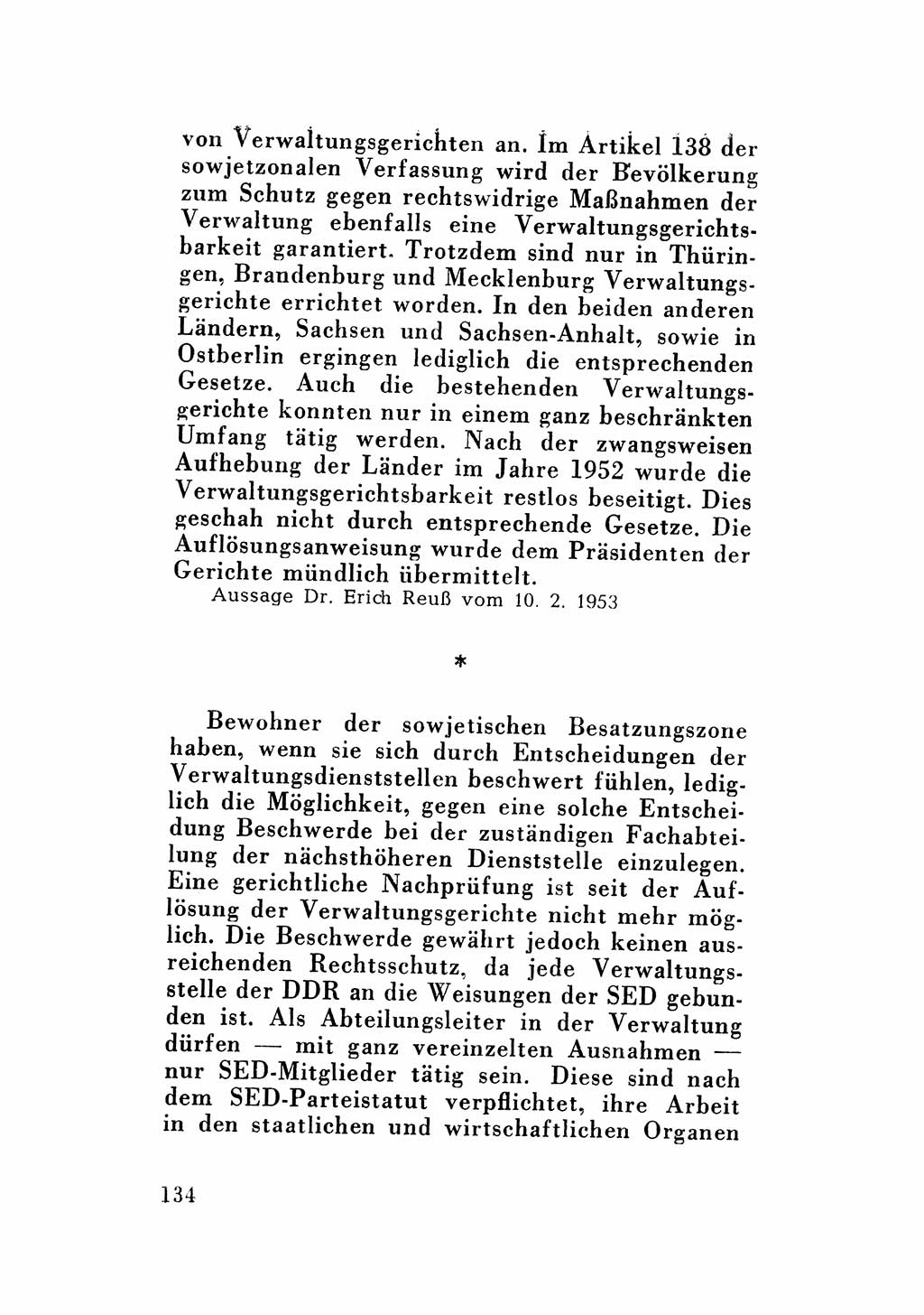 Katalog des Unrechts, Untersuchungsausschuß Freiheitlicher Juristen (UfJ) [Bundesrepublik Deutschland (BRD)] 1956, Seite 134 (Kat. UnR. UfJ BRD 1956, S. 134)
