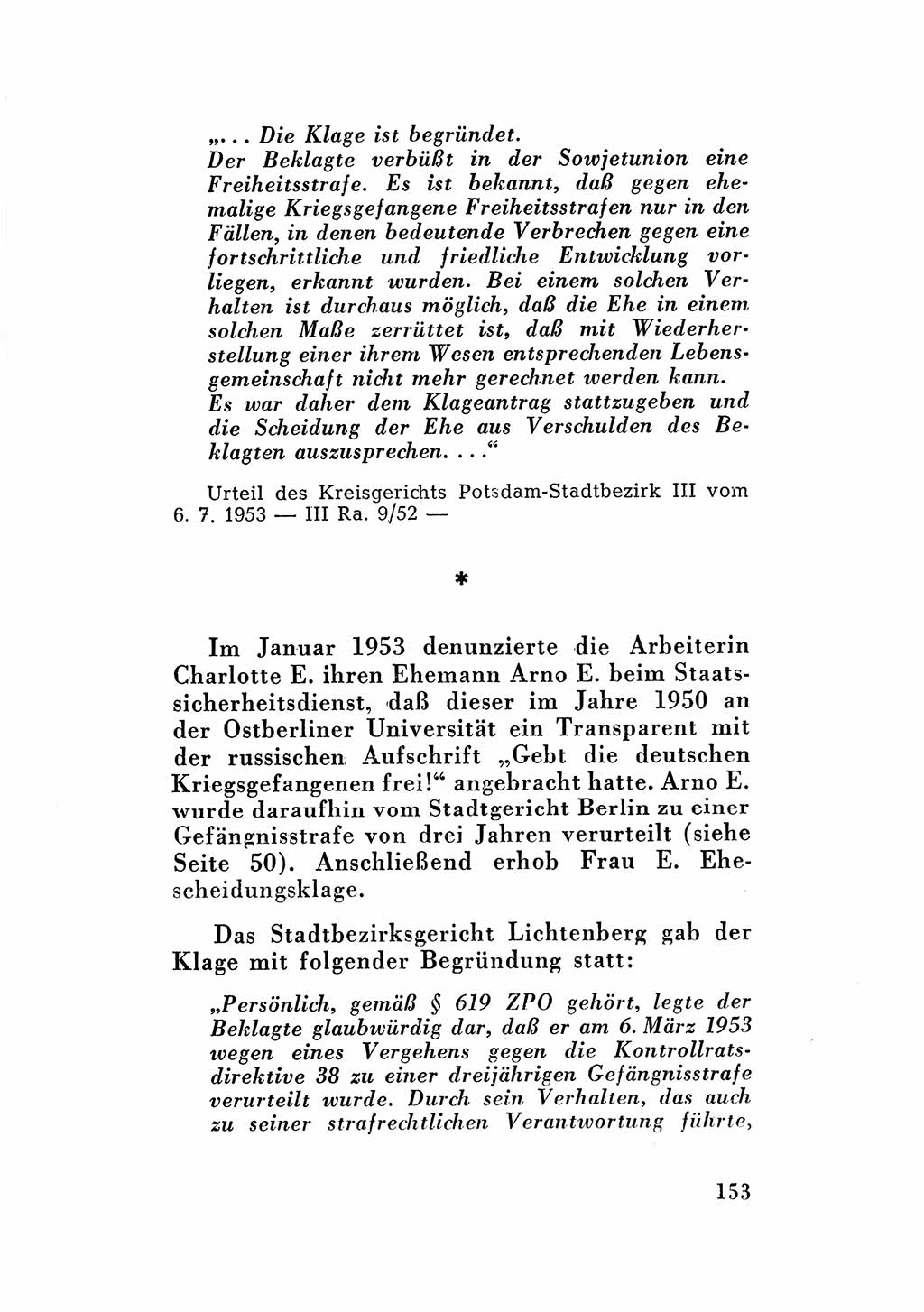 Katalog des Unrechts, Untersuchungsausschuß Freiheitlicher Juristen (UfJ) [Bundesrepublik Deutschland (BRD)] 1956, Seite 153 (Kat. UnR. UfJ BRD 1956, S. 153)
