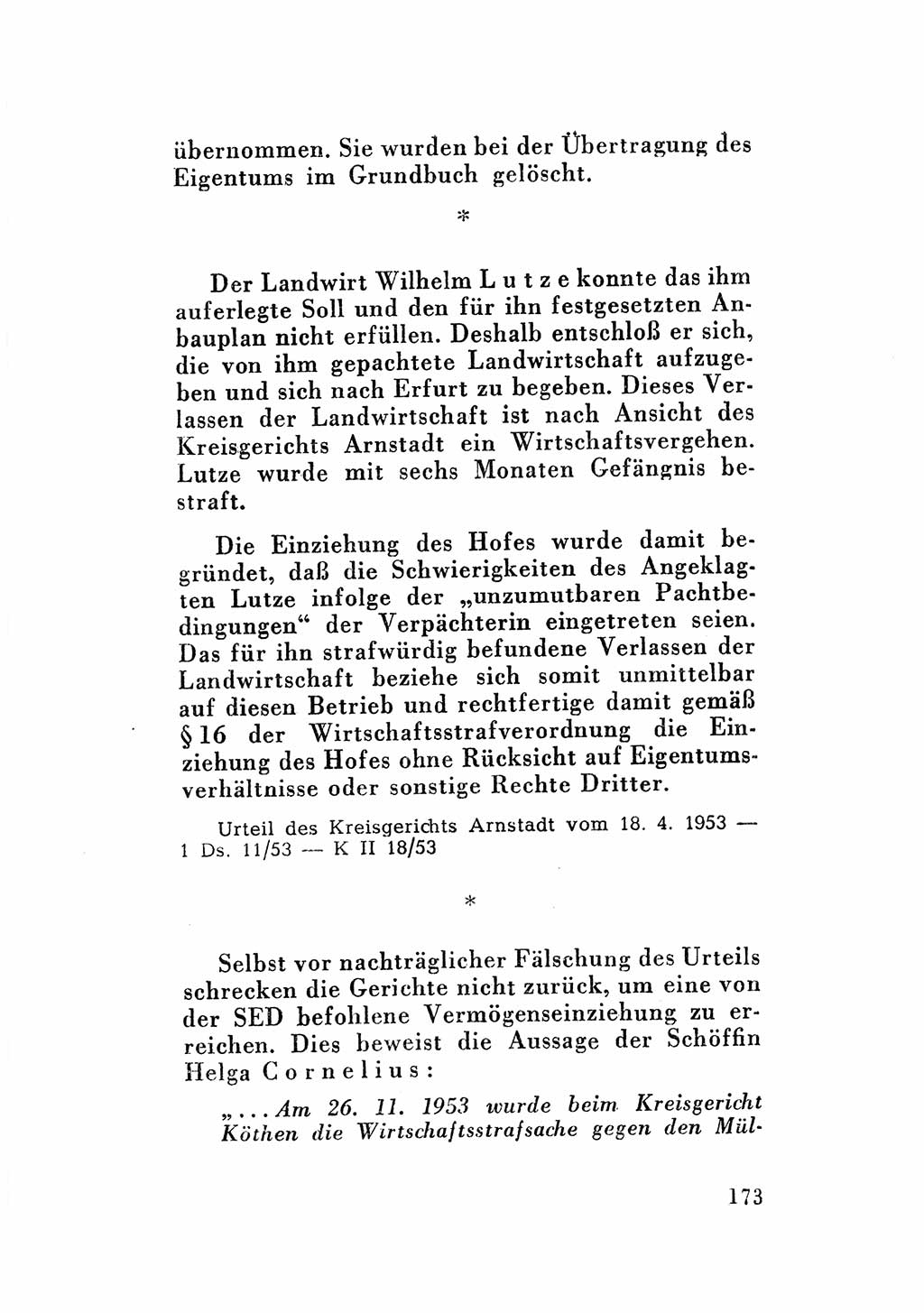Katalog des Unrechts, Untersuchungsausschuß Freiheitlicher Juristen (UfJ) [Bundesrepublik Deutschland (BRD)] 1956, Seite 173 (Kat. UnR. UfJ BRD 1956, S. 173)