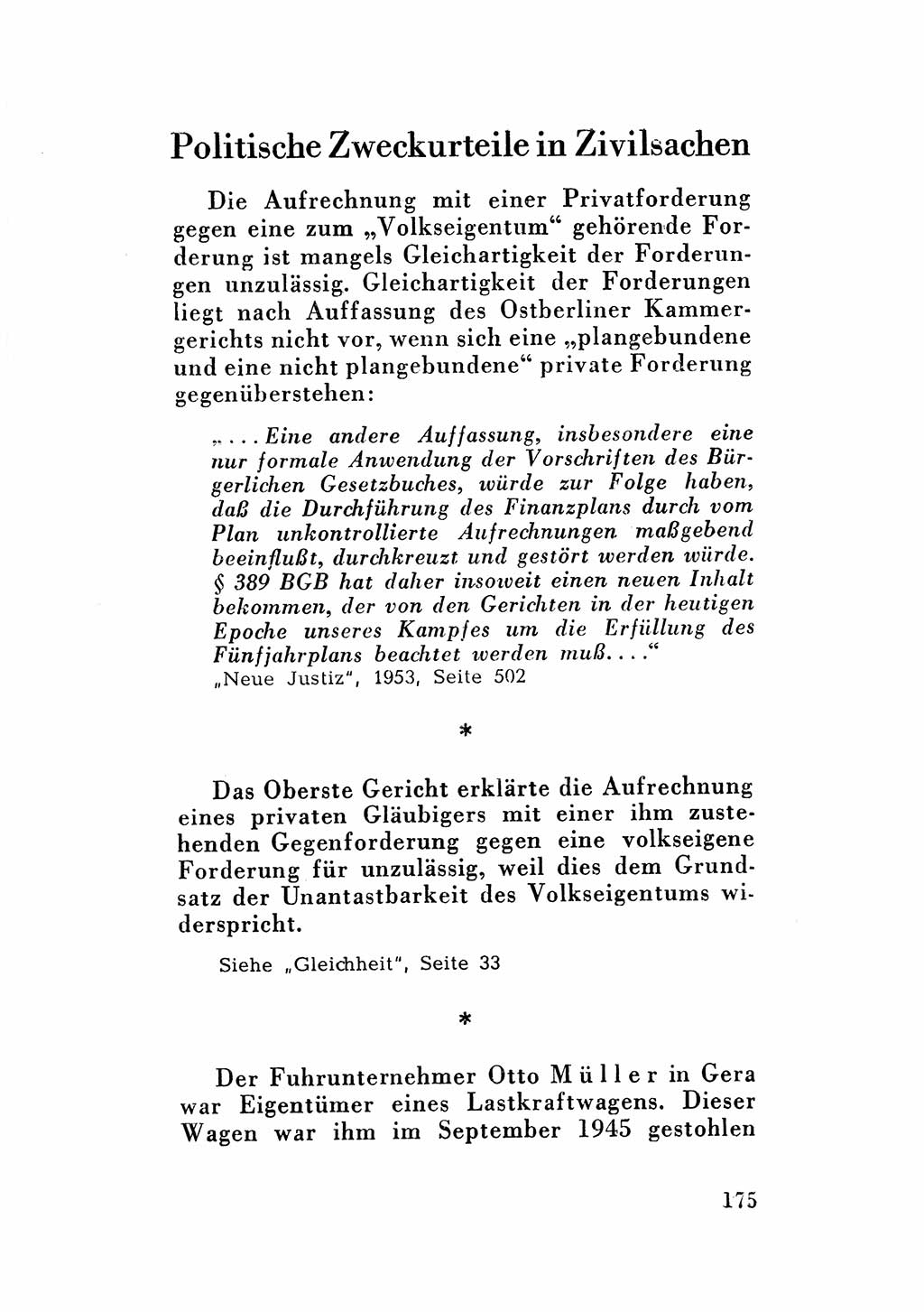 Katalog des Unrechts, Untersuchungsausschuß Freiheitlicher Juristen (UfJ) [Bundesrepublik Deutschland (BRD)] 1956, Seite 175 (Kat. UnR. UfJ BRD 1956, S. 175)