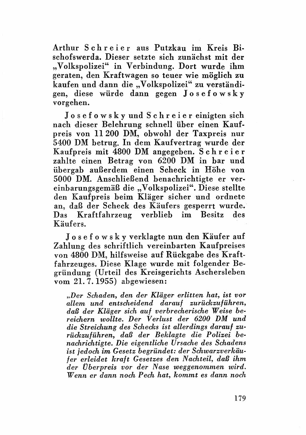 Katalog des Unrechts, Untersuchungsausschuß Freiheitlicher Juristen (UfJ) [Bundesrepublik Deutschland (BRD)] 1956, Seite 179 (Kat. UnR. UfJ BRD 1956, S. 179)