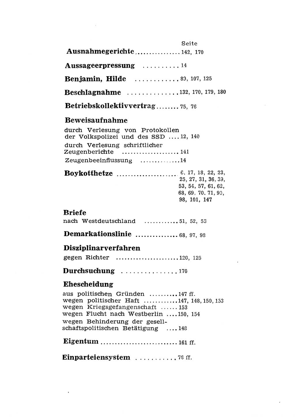 Katalog des Unrechts, Untersuchungsausschuß Freiheitlicher Juristen (UfJ) [Bundesrepublik Deutschland (BRD)] 1956, Seite 198 (Kat. UnR. UfJ BRD 1956, S. 198)