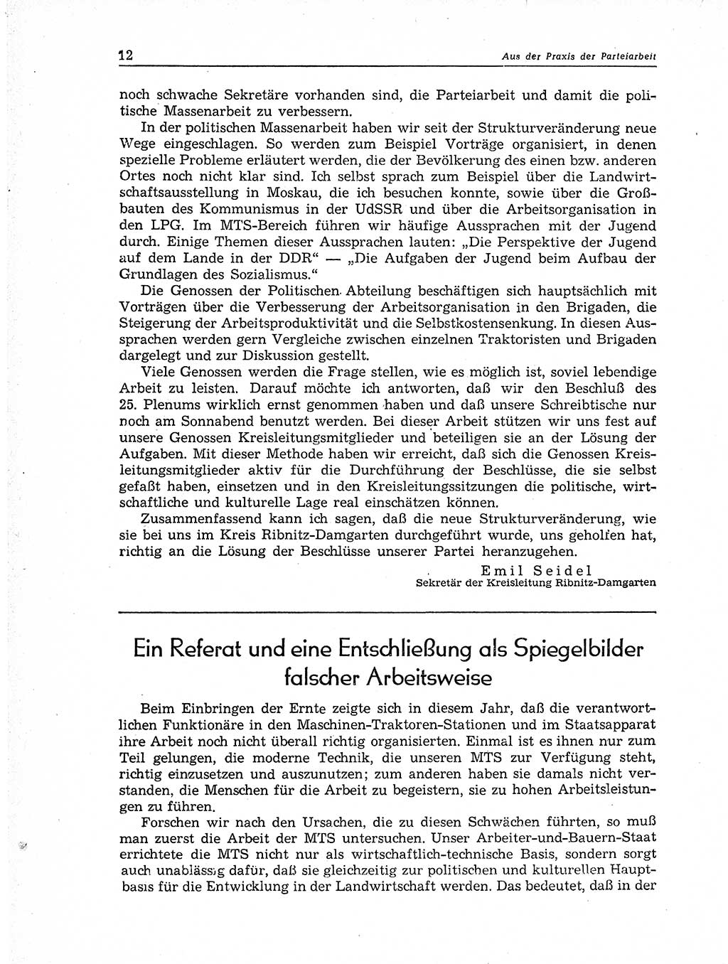 Neuer Weg (NW), Organ des Zentralkomitees (ZK) der SED (Sozialistische Einheitspartei Deutschlands) für Fragen des Parteiaufbaus und des Parteilebens, 11. Jahrgang [Deutsche Demokratische Republik (DDR)] 1956, Seite 12 (NW ZK SED DDR 1956, S. 12)