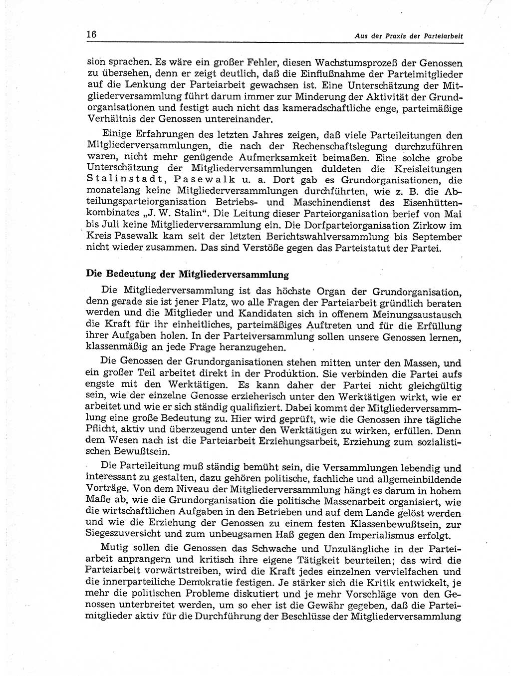 Neuer Weg (NW), Organ des Zentralkomitees (ZK) der SED (Sozialistische Einheitspartei Deutschlands) für Fragen des Parteiaufbaus und des Parteilebens, 11. Jahrgang [Deutsche Demokratische Republik (DDR)] 1956, Seite 16 (NW ZK SED DDR 1956, S. 16)