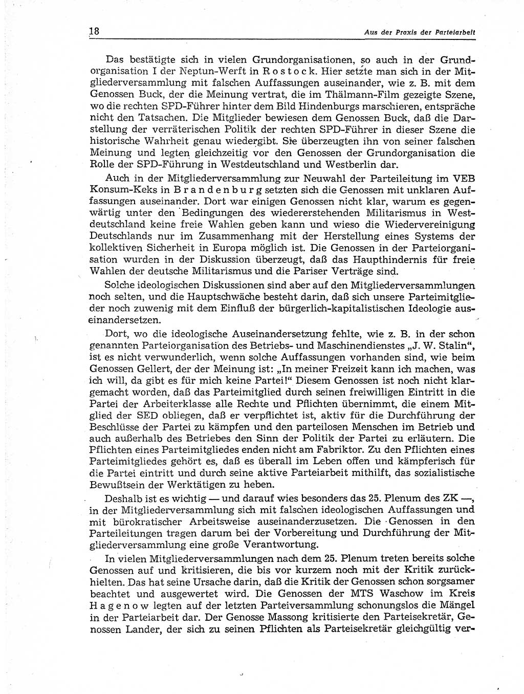 Neuer Weg (NW), Organ des Zentralkomitees (ZK) der SED (Sozialistische Einheitspartei Deutschlands) für Fragen des Parteiaufbaus und des Parteilebens, 11. Jahrgang [Deutsche Demokratische Republik (DDR)] 1956, Seite 18 (NW ZK SED DDR 1956, S. 18)