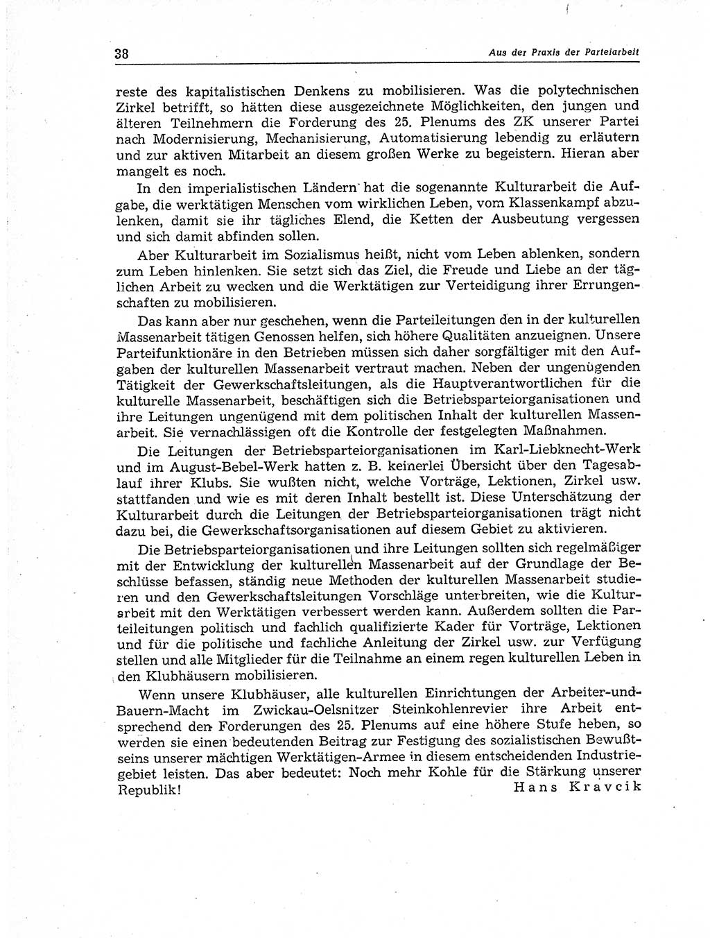 Neuer Weg (NW), Organ des Zentralkomitees (ZK) der SED (Sozialistische Einheitspartei Deutschlands) für Fragen des Parteiaufbaus und des Parteilebens, 11. Jahrgang [Deutsche Demokratische Republik (DDR)] 1956, Seite 38 (NW ZK SED DDR 1956, S. 38)