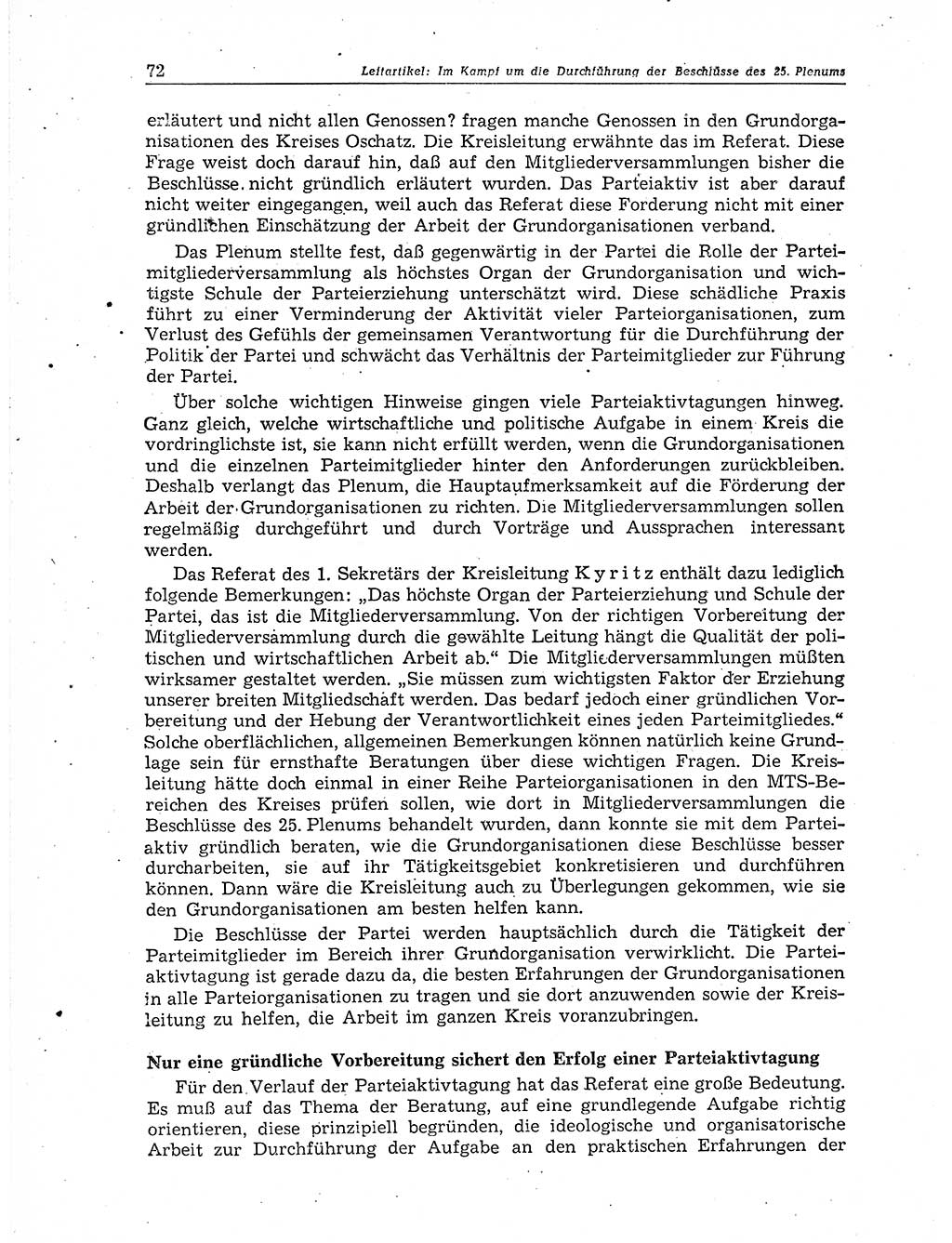 Neuer Weg (NW), Organ des Zentralkomitees (ZK) der SED (Sozialistische Einheitspartei Deutschlands) für Fragen des Parteiaufbaus und des Parteilebens, 11. Jahrgang [Deutsche Demokratische Republik (DDR)] 1956, Seite 72 (NW ZK SED DDR 1956, S. 72)