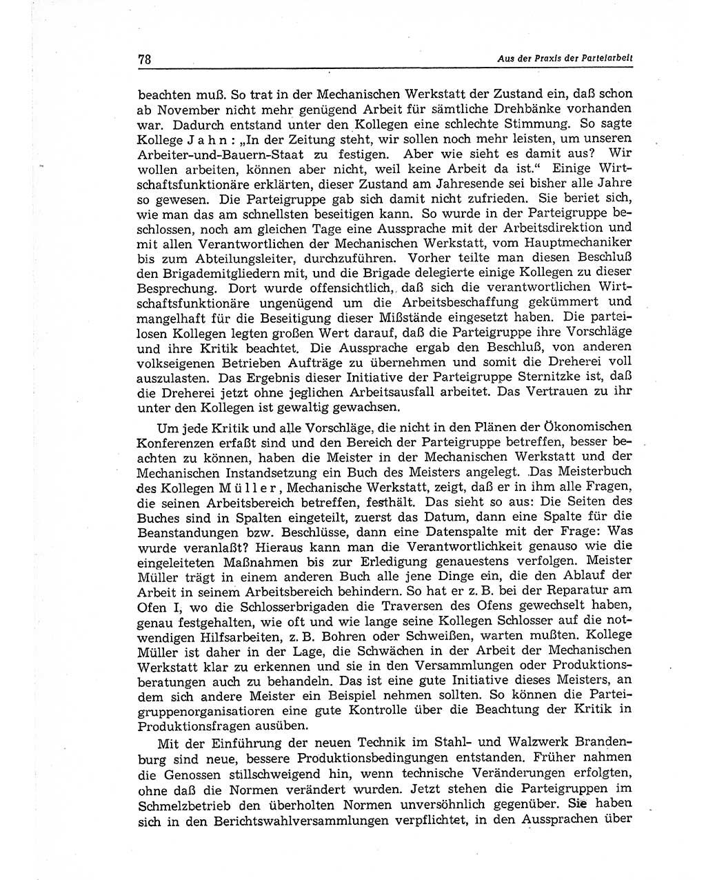 Neuer Weg (NW), Organ des Zentralkomitees (ZK) der SED (Sozialistische Einheitspartei Deutschlands) für Fragen des Parteiaufbaus und des Parteilebens, 11. Jahrgang [Deutsche Demokratische Republik (DDR)] 1956, Seite 78 (NW ZK SED DDR 1956, S. 78)