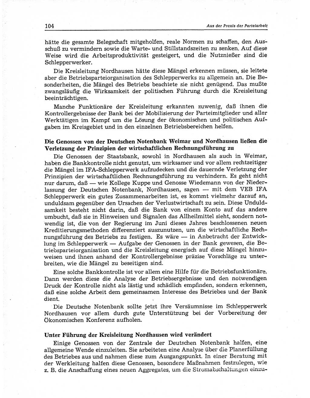 Neuer Weg (NW), Organ des Zentralkomitees (ZK) der SED (Sozialistische Einheitspartei Deutschlands) für Fragen des Parteiaufbaus und des Parteilebens, 11. Jahrgang [Deutsche Demokratische Republik (DDR)] 1956, Seite 104 (NW ZK SED DDR 1956, S. 104)