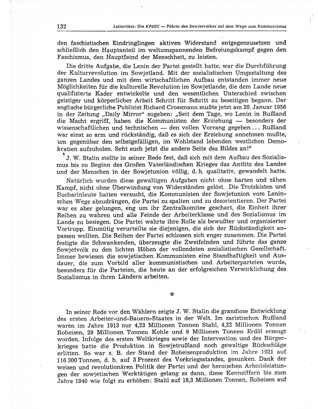 Neuer Weg (NW), Organ des Zentralkomitees (ZK) der SED (Sozialistische Einheitspartei Deutschlands) für Fragen des Parteiaufbaus und des Parteilebens, 11. Jahrgang [Deutsche Demokratische Republik (DDR)] 1956, Seite 132 (NW ZK SED DDR 1956, S. 132)