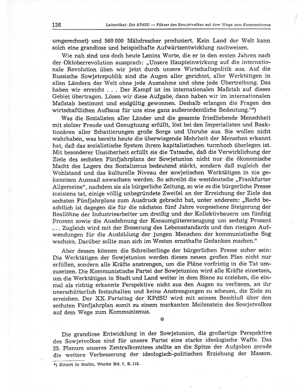 Neuer Weg (NW), Organ des Zentralkomitees (ZK) der SED (Sozialistische Einheitspartei Deutschlands) für Fragen des Parteiaufbaus und des Parteilebens, 11. Jahrgang [Deutsche Demokratische Republik (DDR)] 1956, Seite 136 (NW ZK SED DDR 1956, S. 136)