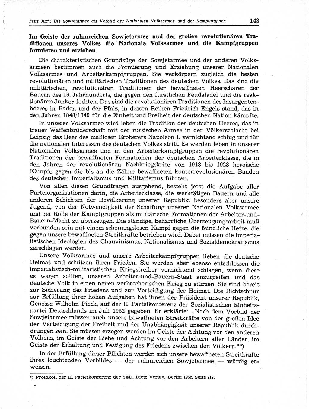 Neuer Weg (NW), Organ des Zentralkomitees (ZK) der SED (Sozialistische Einheitspartei Deutschlands) für Fragen des Parteiaufbaus und des Parteilebens, 11. Jahrgang [Deutsche Demokratische Republik (DDR)] 1956, Seite 143 (NW ZK SED DDR 1956, S. 143)