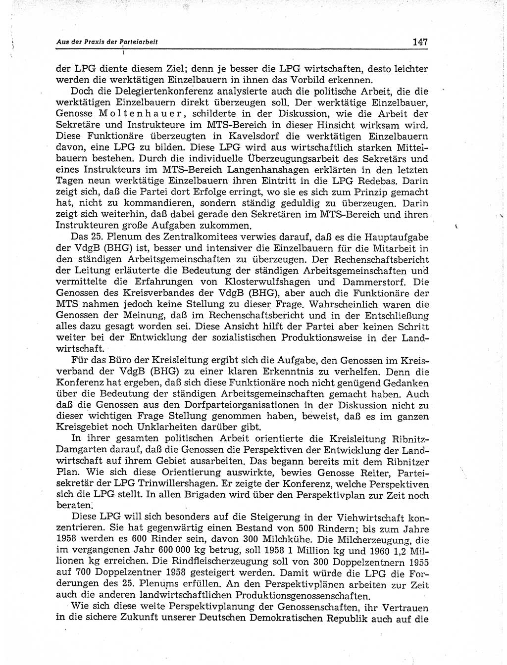 Neuer Weg (NW), Organ des Zentralkomitees (ZK) der SED (Sozialistische Einheitspartei Deutschlands) für Fragen des Parteiaufbaus und des Parteilebens, 11. Jahrgang [Deutsche Demokratische Republik (DDR)] 1956, Seite 147 (NW ZK SED DDR 1956, S. 147)