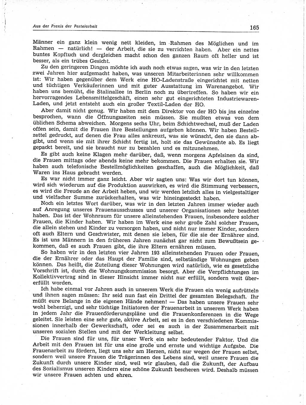 Neuer Weg (NW), Organ des Zentralkomitees (ZK) der SED (Sozialistische Einheitspartei Deutschlands) für Fragen des Parteiaufbaus und des Parteilebens, 11. Jahrgang [Deutsche Demokratische Republik (DDR)] 1956, Seite 165 (NW ZK SED DDR 1956, S. 165)