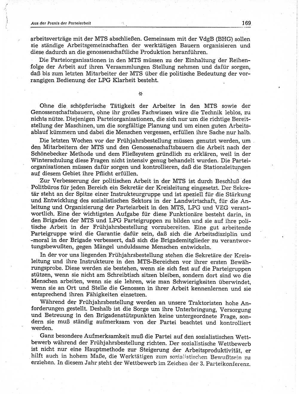 Neuer Weg (NW), Organ des Zentralkomitees (ZK) der SED (Sozialistische Einheitspartei Deutschlands) für Fragen des Parteiaufbaus und des Parteilebens, 11. Jahrgang [Deutsche Demokratische Republik (DDR)] 1956, Seite 169 (NW ZK SED DDR 1956, S. 169)