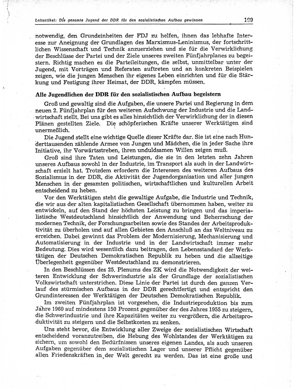 Neuer Weg (NW), Organ des Zentralkomitees (ZK) der SED (Sozialistische Einheitspartei Deutschlands) für Fragen des Parteiaufbaus und des Parteilebens, 11. Jahrgang [Deutsche Demokratische Republik (DDR)] 1956, Seite 199 (NW ZK SED DDR 1956, S. 199)