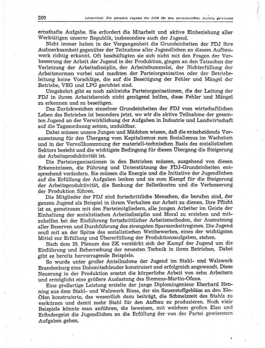 Neuer Weg (NW), Organ des Zentralkomitees (ZK) der SED (Sozialistische Einheitspartei Deutschlands) für Fragen des Parteiaufbaus und des Parteilebens, 11. Jahrgang [Deutsche Demokratische Republik (DDR)] 1956, Seite 200 (NW ZK SED DDR 1956, S. 200)