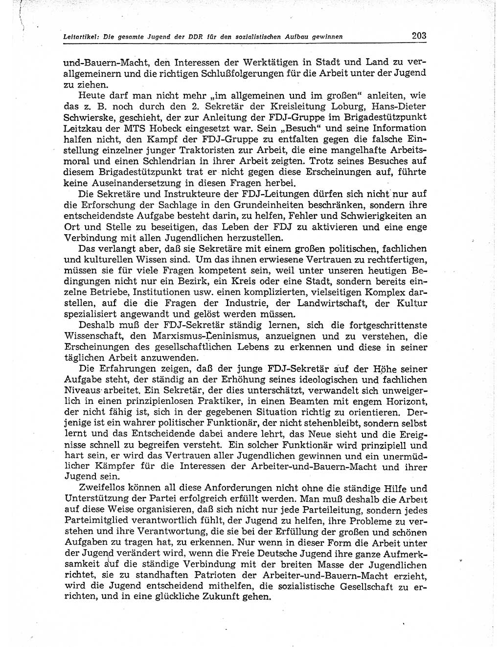 Neuer Weg (NW), Organ des Zentralkomitees (ZK) der SED (Sozialistische Einheitspartei Deutschlands) für Fragen des Parteiaufbaus und des Parteilebens, 11. Jahrgang [Deutsche Demokratische Republik (DDR)] 1956, Seite 203 (NW ZK SED DDR 1956, S. 203)