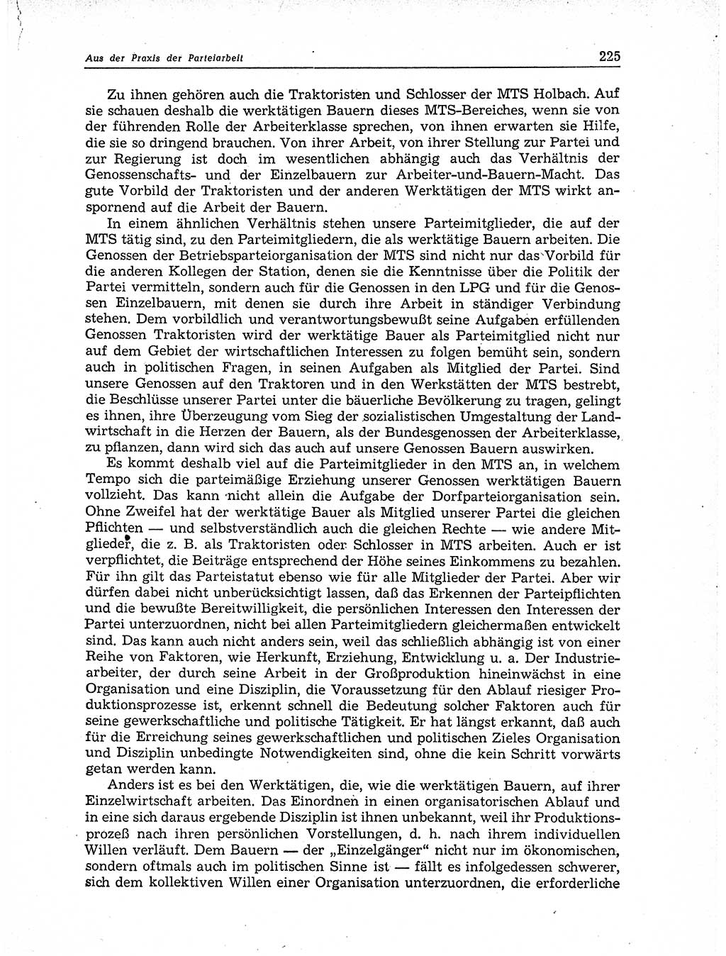 Neuer Weg (NW), Organ des Zentralkomitees (ZK) der SED (Sozialistische Einheitspartei Deutschlands) für Fragen des Parteiaufbaus und des Parteilebens, 11. Jahrgang [Deutsche Demokratische Republik (DDR)] 1956, Seite 225 (NW ZK SED DDR 1956, S. 225)