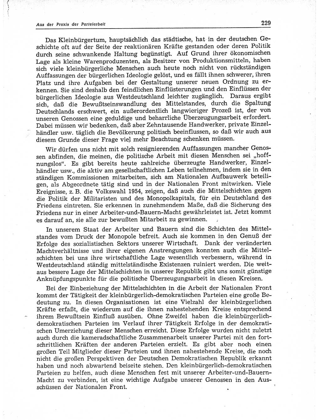 Neuer Weg (NW), Organ des Zentralkomitees (ZK) der SED (Sozialistische Einheitspartei Deutschlands) für Fragen des Parteiaufbaus und des Parteilebens, 11. Jahrgang [Deutsche Demokratische Republik (DDR)] 1956, Seite 229 (NW ZK SED DDR 1956, S. 229)