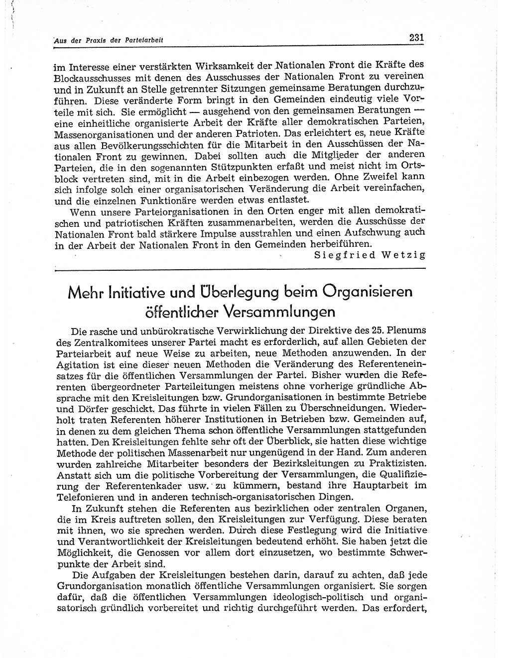 Neuer Weg (NW), Organ des Zentralkomitees (ZK) der SED (Sozialistische Einheitspartei Deutschlands) für Fragen des Parteiaufbaus und des Parteilebens, 11. Jahrgang [Deutsche Demokratische Republik (DDR)] 1956, Seite 231 (NW ZK SED DDR 1956, S. 231)