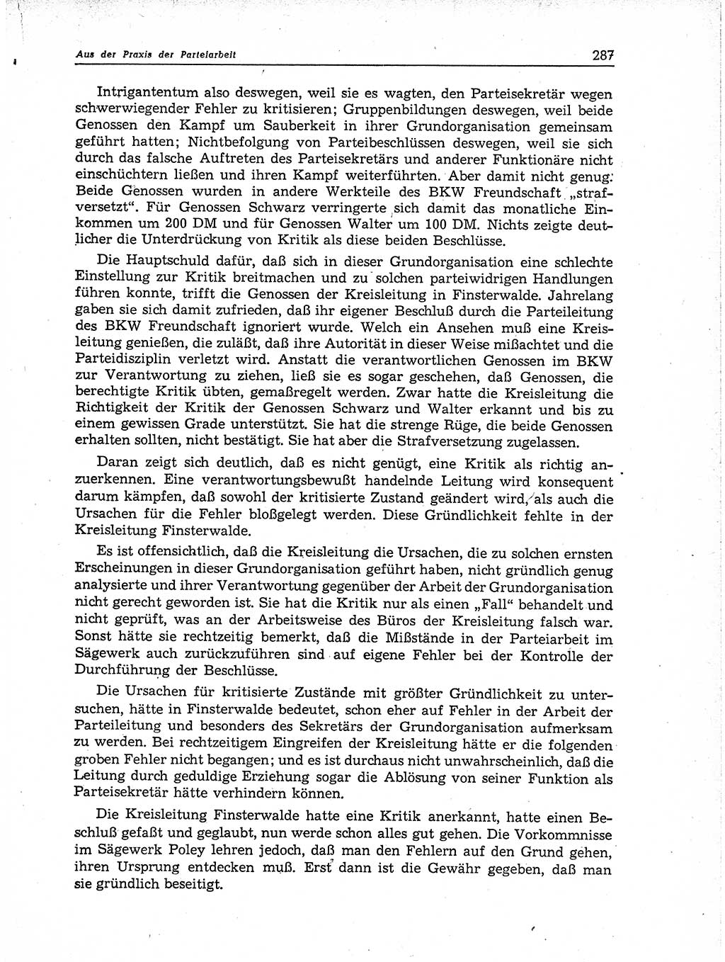 Neuer Weg (NW), Organ des Zentralkomitees (ZK) der SED (Sozialistische Einheitspartei Deutschlands) für Fragen des Parteiaufbaus und des Parteilebens, 11. Jahrgang [Deutsche Demokratische Republik (DDR)] 1956, Seite 287 (NW ZK SED DDR 1956, S. 287)
