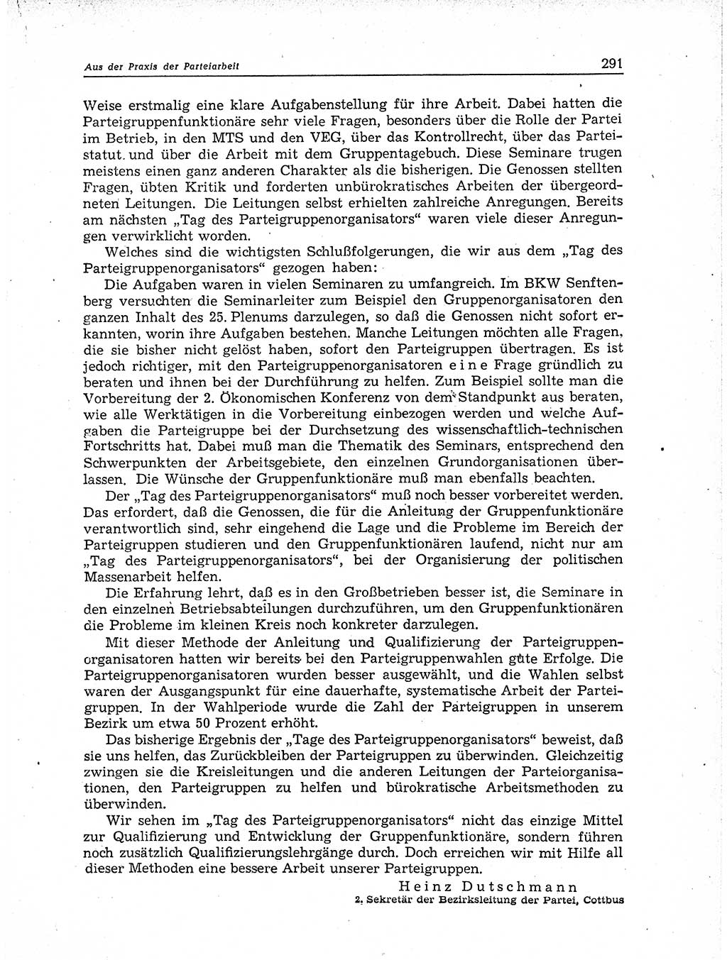 Neuer Weg (NW), Organ des Zentralkomitees (ZK) der SED (Sozialistische Einheitspartei Deutschlands) für Fragen des Parteiaufbaus und des Parteilebens, 11. Jahrgang [Deutsche Demokratische Republik (DDR)] 1956, Seite 291 (NW ZK SED DDR 1956, S. 291)