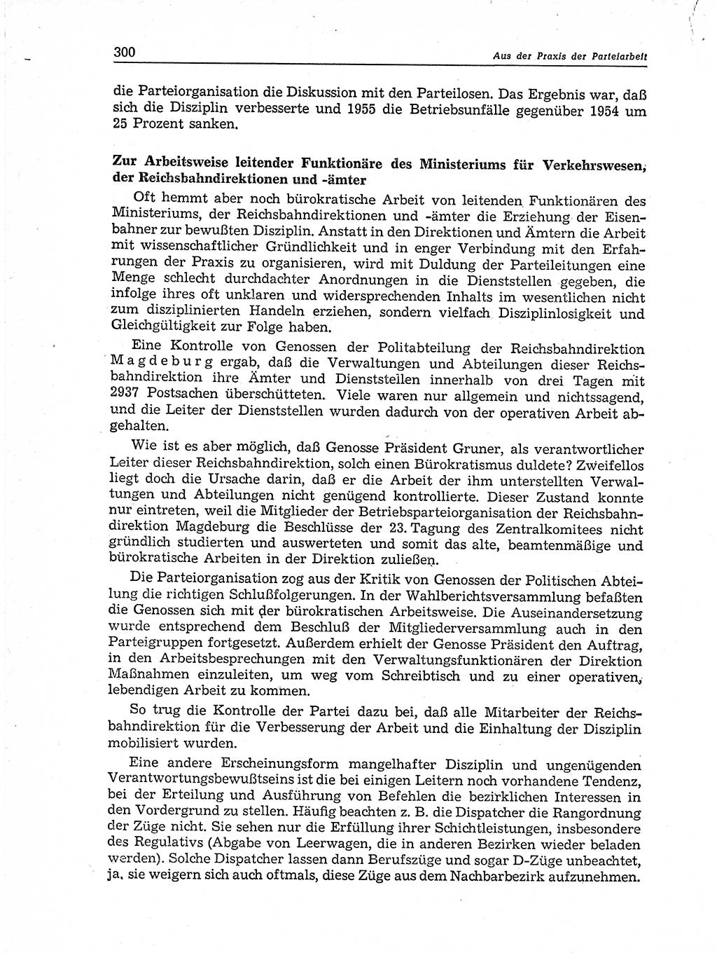 Neuer Weg (NW), Organ des Zentralkomitees (ZK) der SED (Sozialistische Einheitspartei Deutschlands) für Fragen des Parteiaufbaus und des Parteilebens, 11. Jahrgang [Deutsche Demokratische Republik (DDR)] 1956, Seite 300 (NW ZK SED DDR 1956, S. 300)