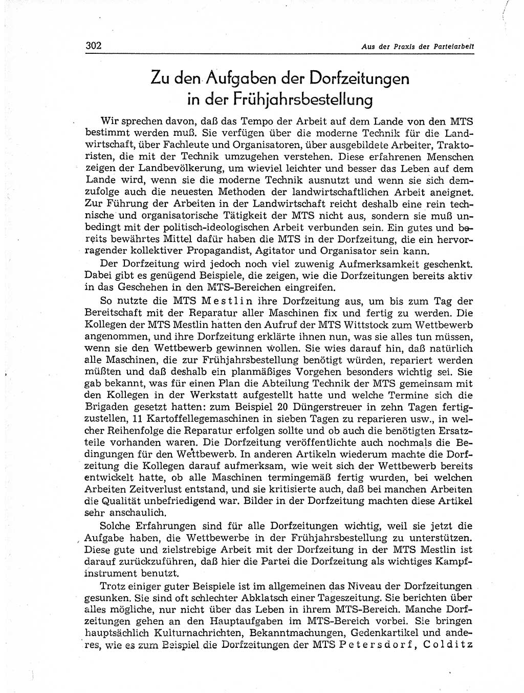 Neuer Weg (NW), Organ des Zentralkomitees (ZK) der SED (Sozialistische Einheitspartei Deutschlands) für Fragen des Parteiaufbaus und des Parteilebens, 11. Jahrgang [Deutsche Demokratische Republik (DDR)] 1956, Seite 302 (NW ZK SED DDR 1956, S. 302)