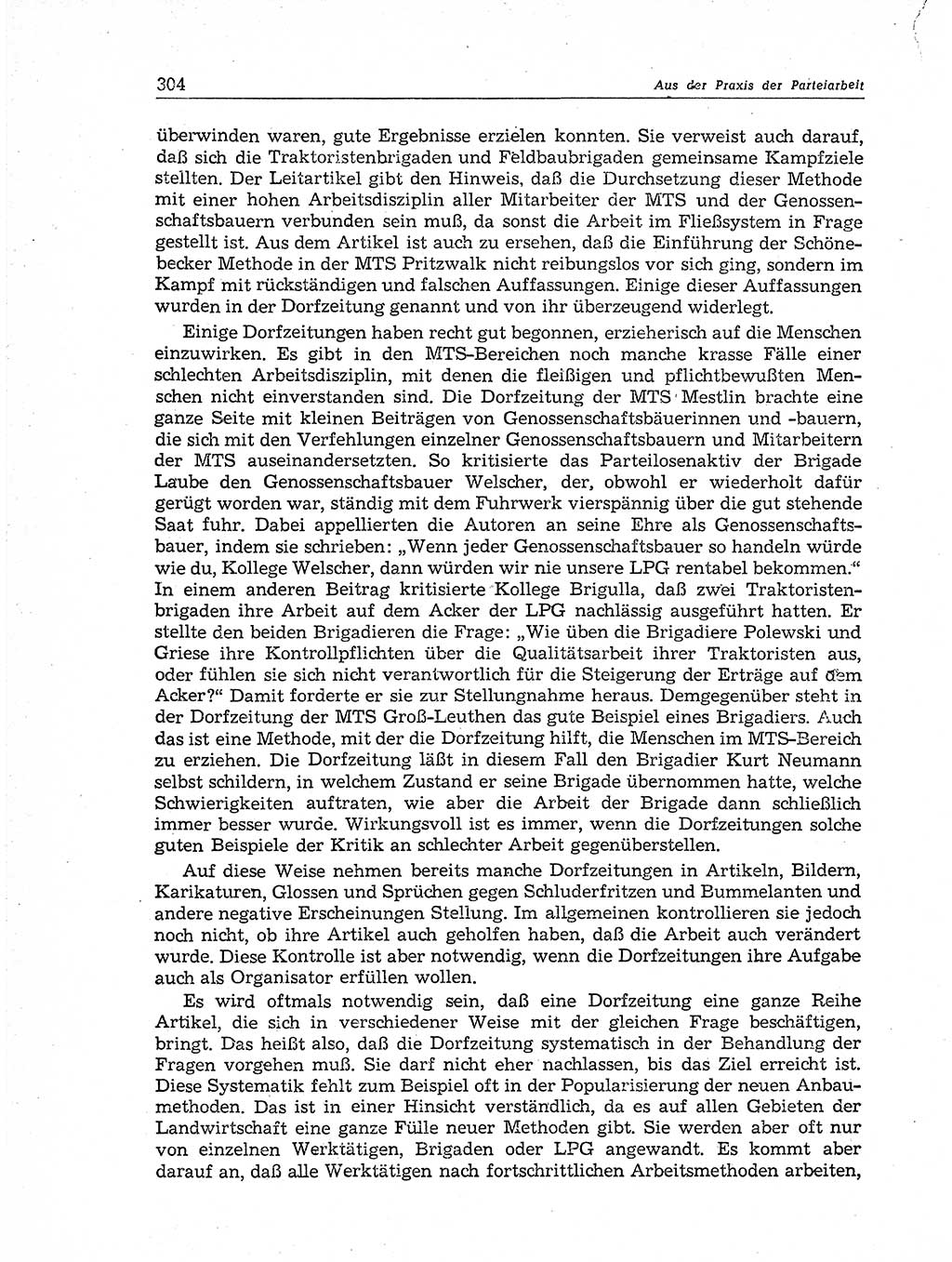Neuer Weg (NW), Organ des Zentralkomitees (ZK) der SED (Sozialistische Einheitspartei Deutschlands) für Fragen des Parteiaufbaus und des Parteilebens, 11. Jahrgang [Deutsche Demokratische Republik (DDR)] 1956, Seite 304 (NW ZK SED DDR 1956, S. 304)