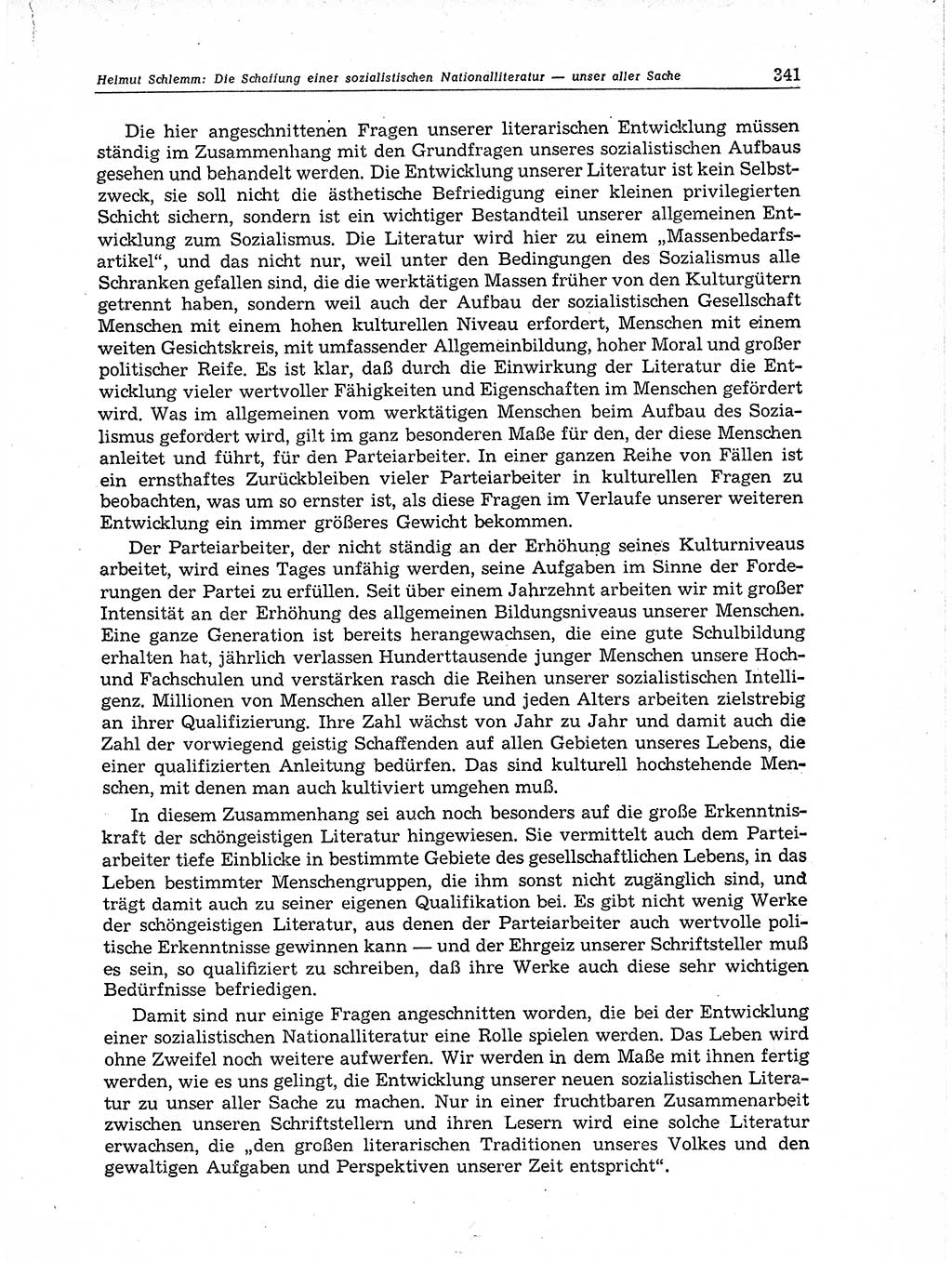 Neuer Weg (NW), Organ des Zentralkomitees (ZK) der SED (Sozialistische Einheitspartei Deutschlands) für Fragen des Parteiaufbaus und des Parteilebens, 11. Jahrgang [Deutsche Demokratische Republik (DDR)] 1956, Seite 341 (NW ZK SED DDR 1956, S. 341)
