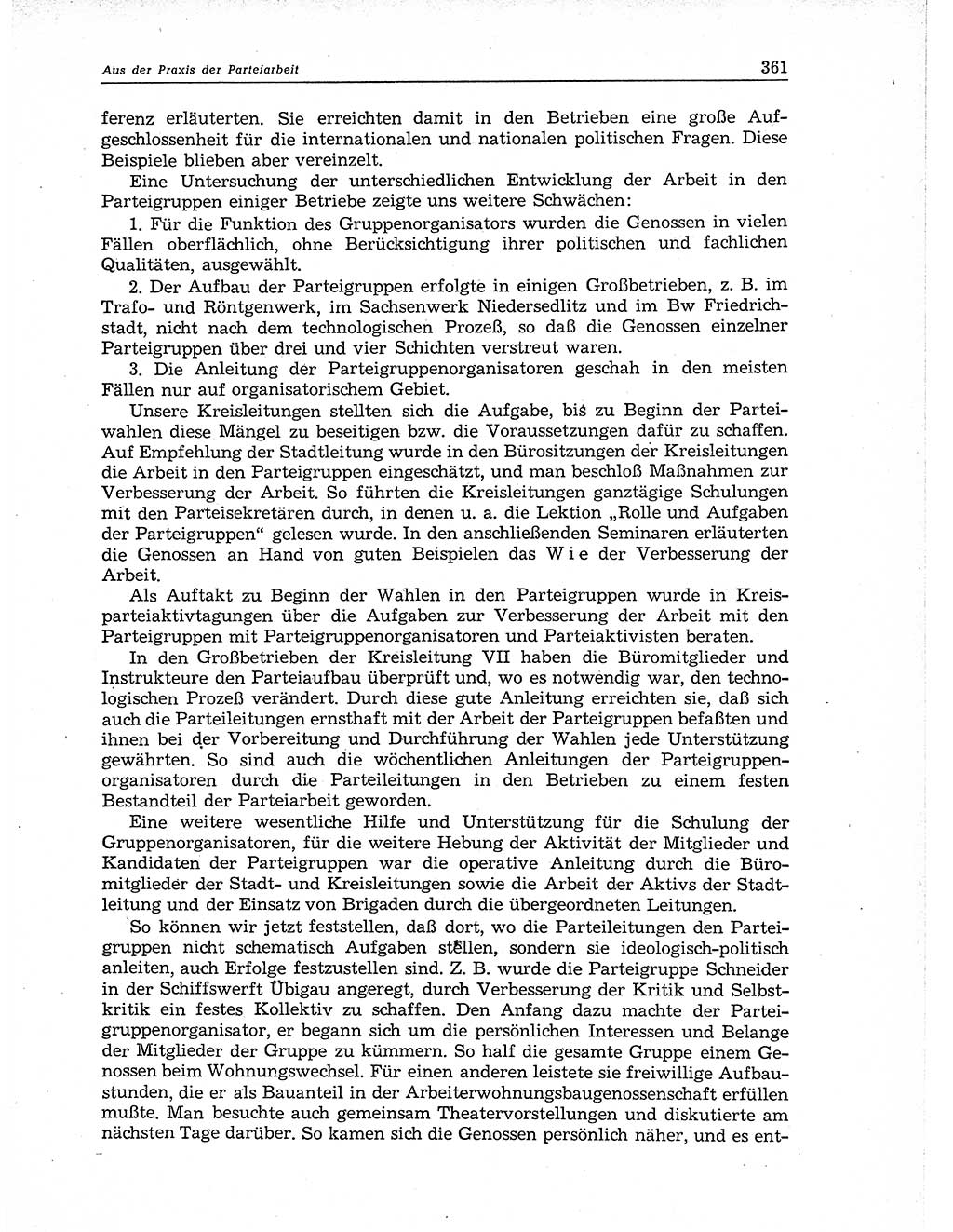 Neuer Weg (NW), Organ des Zentralkomitees (ZK) der SED (Sozialistische Einheitspartei Deutschlands) für Fragen des Parteiaufbaus und des Parteilebens, 11. Jahrgang [Deutsche Demokratische Republik (DDR)] 1956, Seite 361 (NW ZK SED DDR 1956, S. 361)