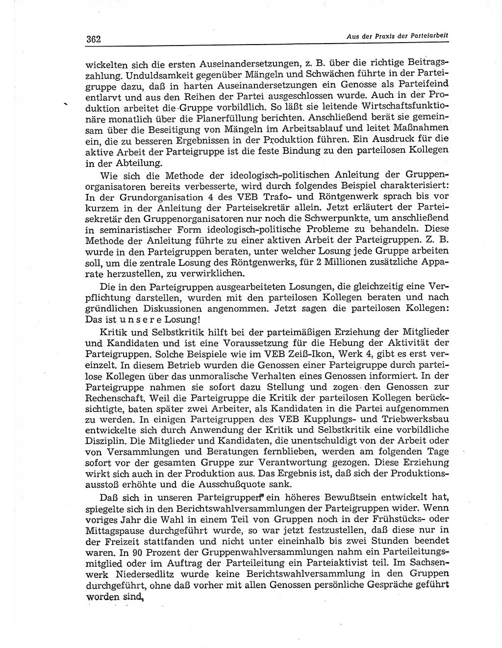 Neuer Weg (NW), Organ des Zentralkomitees (ZK) der SED (Sozialistische Einheitspartei Deutschlands) für Fragen des Parteiaufbaus und des Parteilebens, 11. Jahrgang [Deutsche Demokratische Republik (DDR)] 1956, Seite 362 (NW ZK SED DDR 1956, S. 362)