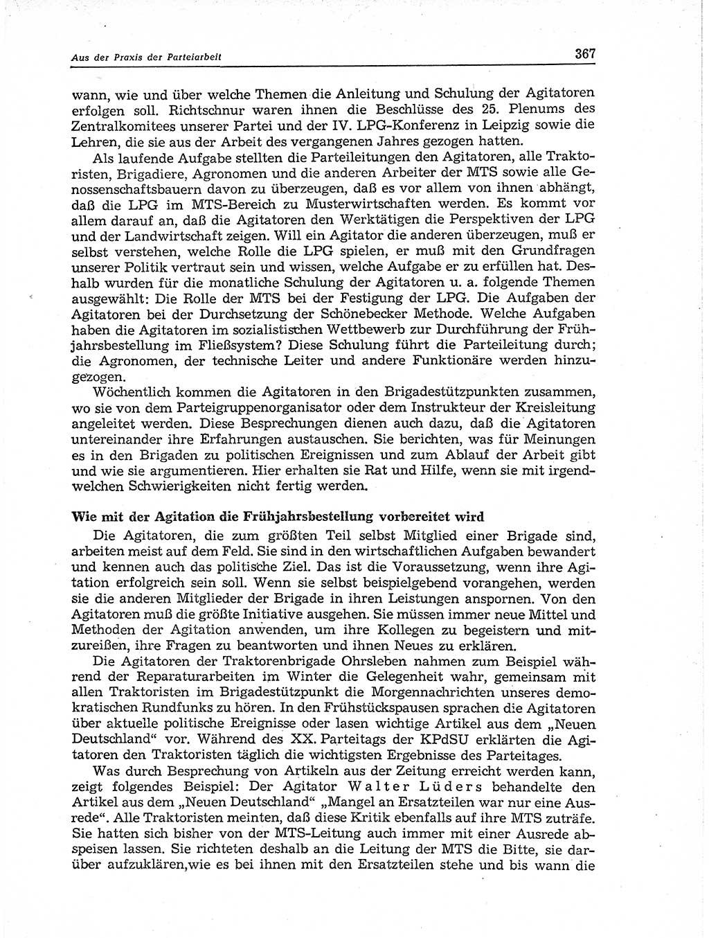 Neuer Weg (NW), Organ des Zentralkomitees (ZK) der SED (Sozialistische Einheitspartei Deutschlands) für Fragen des Parteiaufbaus und des Parteilebens, 11. Jahrgang [Deutsche Demokratische Republik (DDR)] 1956, Seite 367 (NW ZK SED DDR 1956, S. 367)
