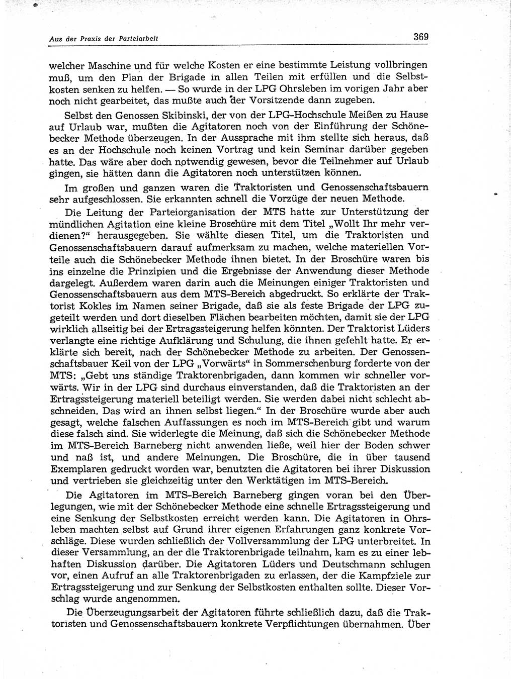 Neuer Weg (NW), Organ des Zentralkomitees (ZK) der SED (Sozialistische Einheitspartei Deutschlands) für Fragen des Parteiaufbaus und des Parteilebens, 11. Jahrgang [Deutsche Demokratische Republik (DDR)] 1956, Seite 369 (NW ZK SED DDR 1956, S. 369)