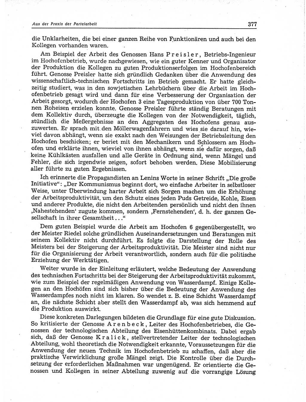 Neuer Weg (NW), Organ des Zentralkomitees (ZK) der SED (Sozialistische Einheitspartei Deutschlands) für Fragen des Parteiaufbaus und des Parteilebens, 11. Jahrgang [Deutsche Demokratische Republik (DDR)] 1956, Seite 377 (NW ZK SED DDR 1956, S. 377)