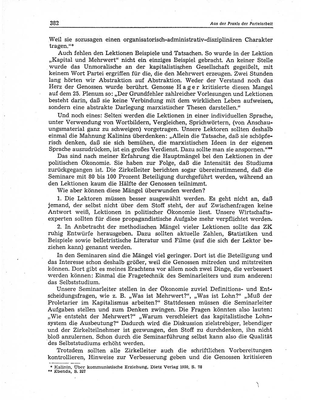 Neuer Weg (NW), Organ des Zentralkomitees (ZK) der SED (Sozialistische Einheitspartei Deutschlands) für Fragen des Parteiaufbaus und des Parteilebens, 11. Jahrgang [Deutsche Demokratische Republik (DDR)] 1956, Seite 382 (NW ZK SED DDR 1956, S. 382)