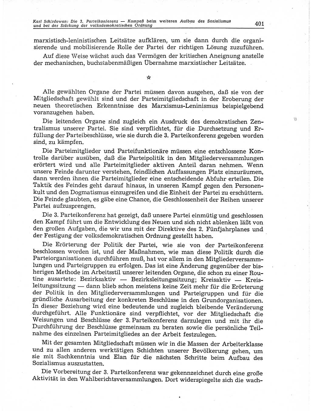Neuer Weg (NW), Organ des Zentralkomitees (ZK) der SED (Sozialistische Einheitspartei Deutschlands) für Fragen des Parteiaufbaus und des Parteilebens, 11. Jahrgang [Deutsche Demokratische Republik (DDR)] 1956, Seite 401 (NW ZK SED DDR 1956, S. 401)