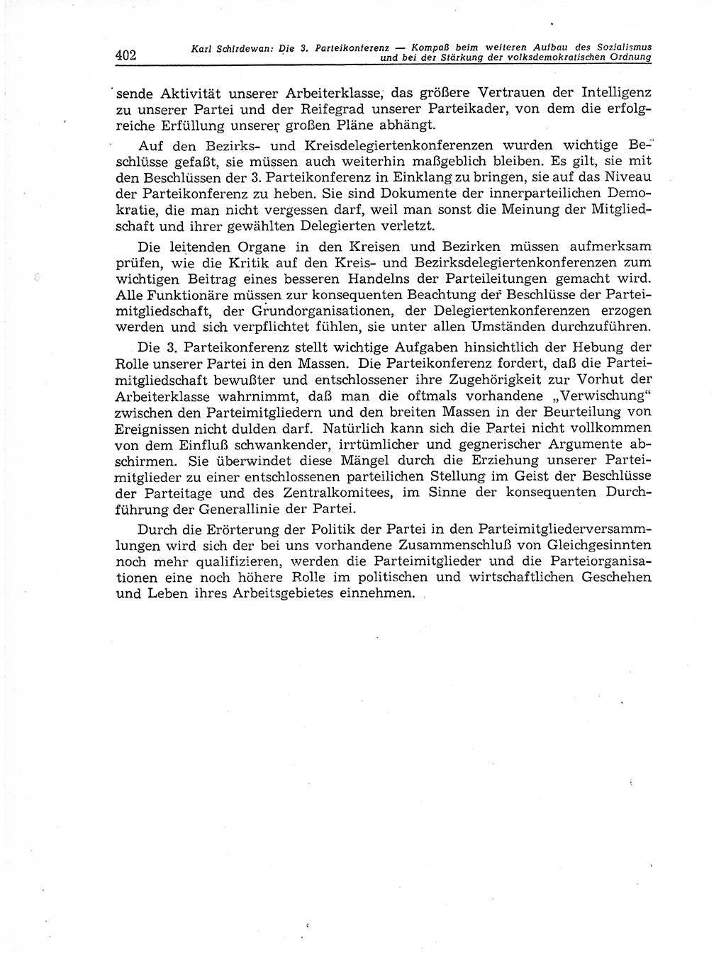 Neuer Weg (NW), Organ des Zentralkomitees (ZK) der SED (Sozialistische Einheitspartei Deutschlands) für Fragen des Parteiaufbaus und des Parteilebens, 11. Jahrgang [Deutsche Demokratische Republik (DDR)] 1956, Seite 402 (NW ZK SED DDR 1956, S. 402)