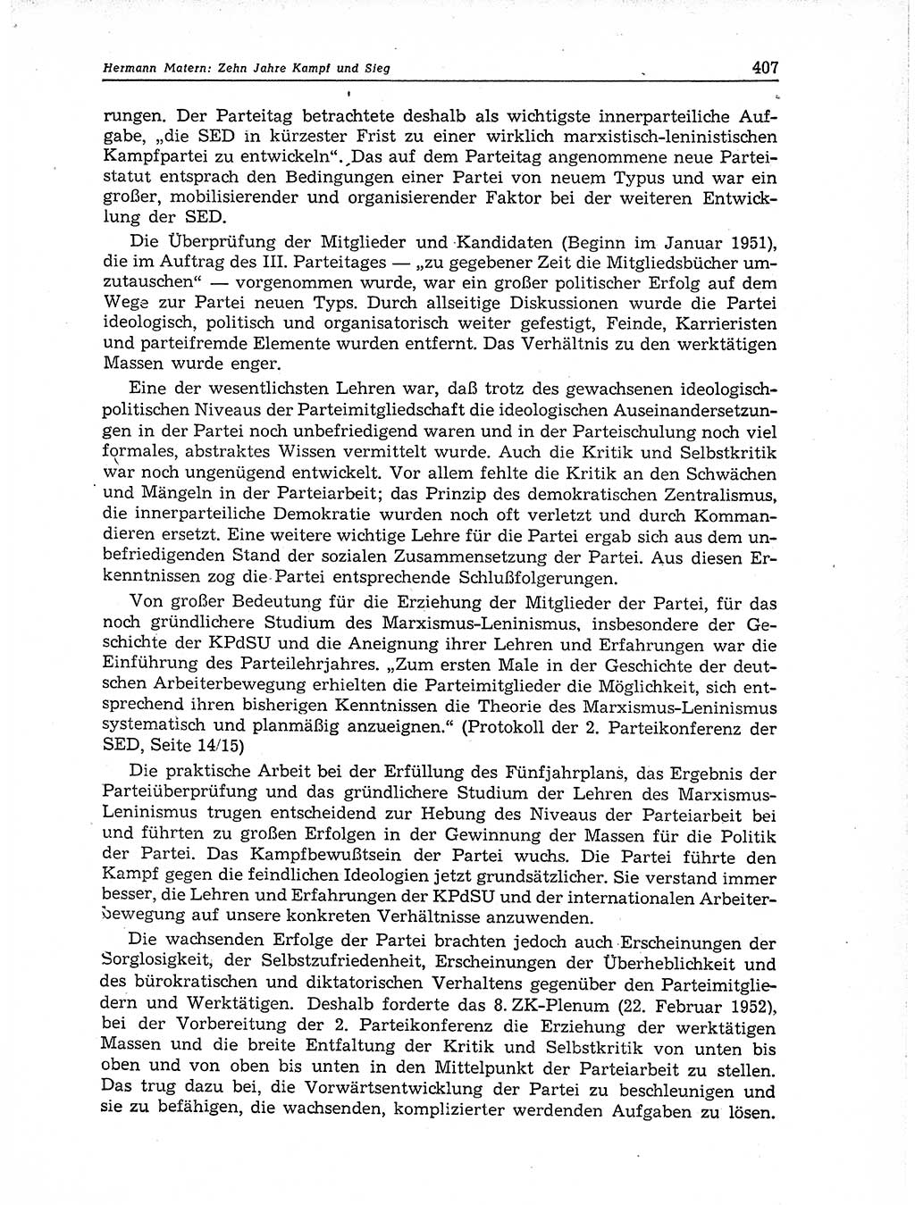 Neuer Weg (NW), Organ des Zentralkomitees (ZK) der SED (Sozialistische Einheitspartei Deutschlands) für Fragen des Parteiaufbaus und des Parteilebens, 11. Jahrgang [Deutsche Demokratische Republik (DDR)] 1956, Seite 407 (NW ZK SED DDR 1956, S. 407)