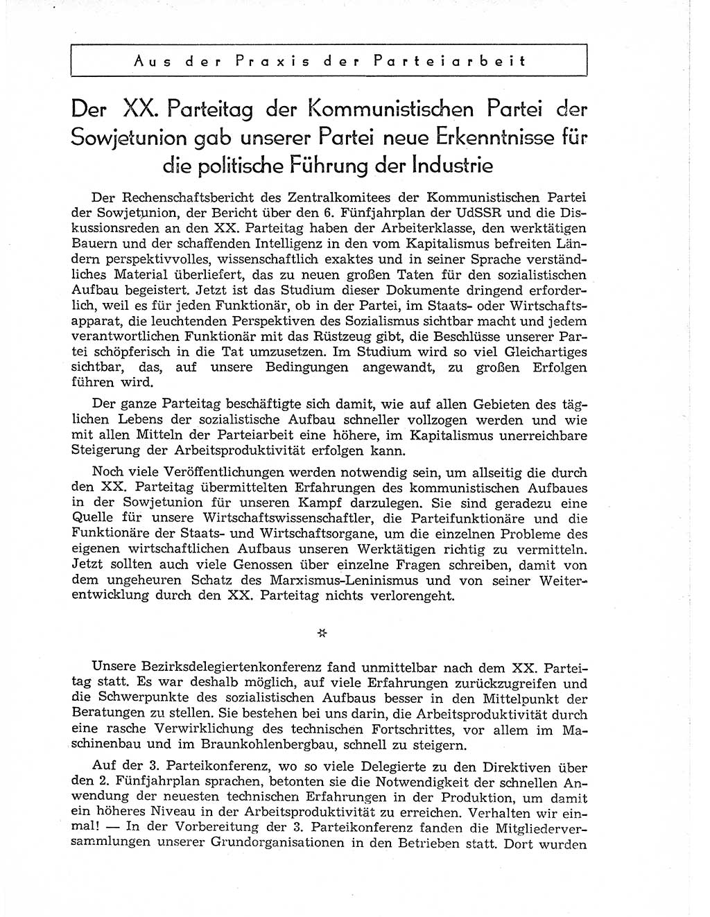Neuer Weg (NW), Organ des Zentralkomitees (ZK) der SED (Sozialistische Einheitspartei Deutschlands) für Fragen des Parteiaufbaus und des Parteilebens, 11. Jahrgang [Deutsche Demokratische Republik (DDR)] 1956, Seite 413 (NW ZK SED DDR 1956, S. 413)