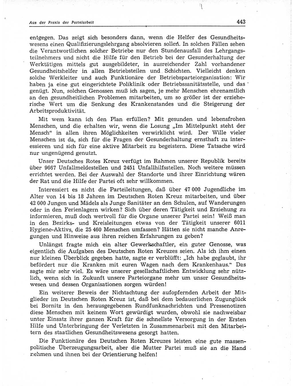 Neuer Weg (NW), Organ des Zentralkomitees (ZK) der SED (Sozialistische Einheitspartei Deutschlands) für Fragen des Parteiaufbaus und des Parteilebens, 11. Jahrgang [Deutsche Demokratische Republik (DDR)] 1956, Seite 443 (NW ZK SED DDR 1956, S. 443)