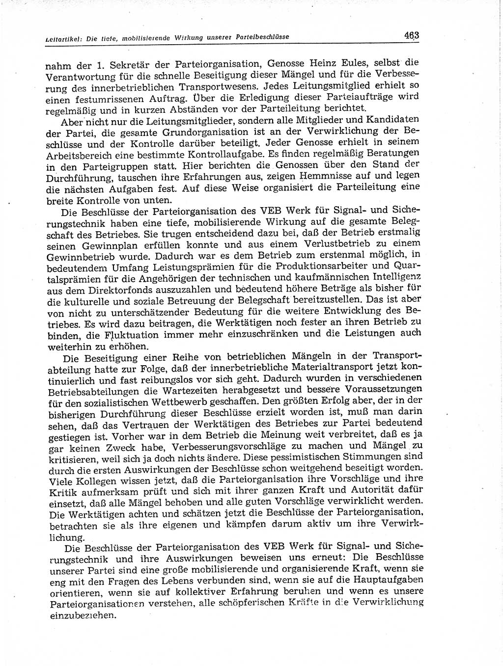 Neuer Weg (NW), Organ des Zentralkomitees (ZK) der SED (Sozialistische Einheitspartei Deutschlands) für Fragen des Parteiaufbaus und des Parteilebens, 11. Jahrgang [Deutsche Demokratische Republik (DDR)] 1956, Seite 463 (NW ZK SED DDR 1956, S. 463)