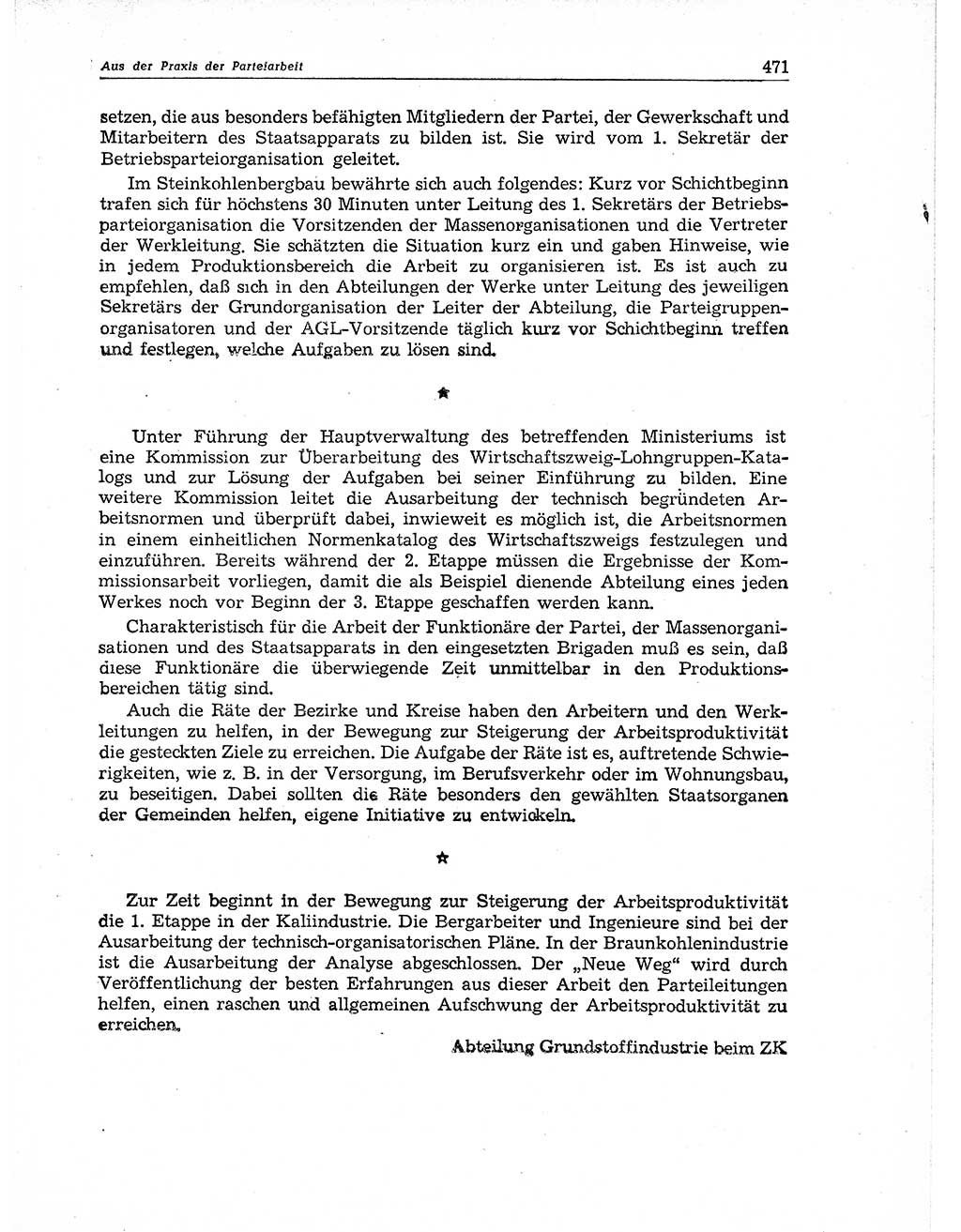 Neuer Weg (NW), Organ des Zentralkomitees (ZK) der SED (Sozialistische Einheitspartei Deutschlands) für Fragen des Parteiaufbaus und des Parteilebens, 11. Jahrgang [Deutsche Demokratische Republik (DDR)] 1956, Seite 471 (NW ZK SED DDR 1956, S. 471)