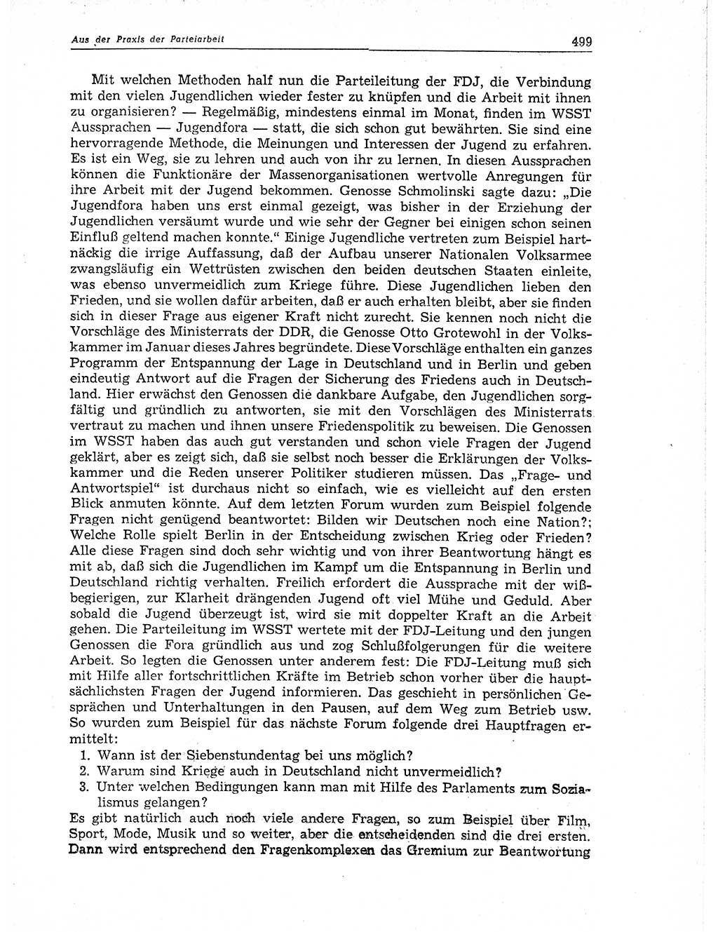 Neuer Weg (NW), Organ des Zentralkomitees (ZK) der SED (Sozialistische Einheitspartei Deutschlands) für Fragen des Parteiaufbaus und des Parteilebens, 11. Jahrgang [Deutsche Demokratische Republik (DDR)] 1956, Seite 499 (NW ZK SED DDR 1956, S. 499)