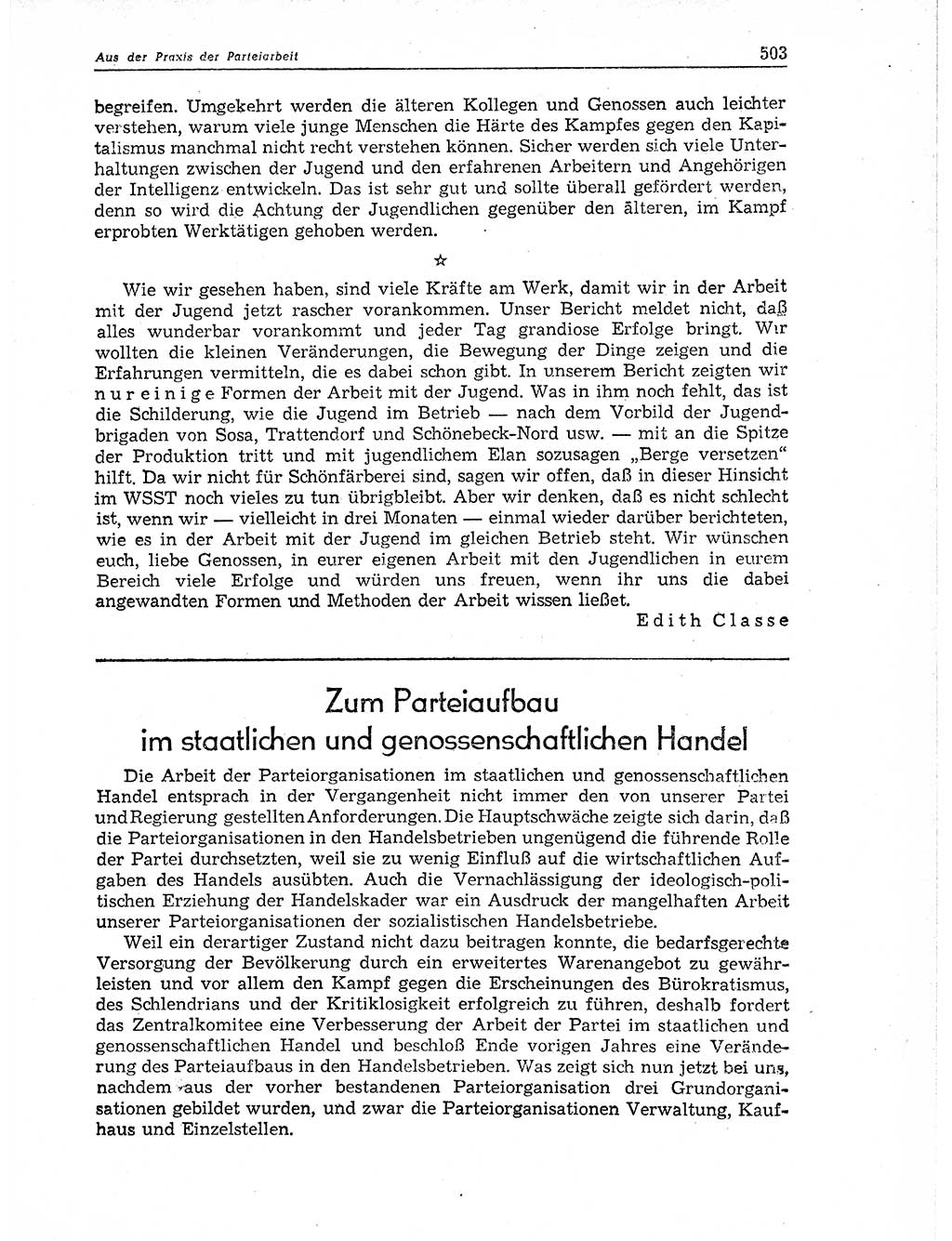 Neuer Weg (NW), Organ des Zentralkomitees (ZK) der SED (Sozialistische Einheitspartei Deutschlands) für Fragen des Parteiaufbaus und des Parteilebens, 11. Jahrgang [Deutsche Demokratische Republik (DDR)] 1956, Seite 503 (NW ZK SED DDR 1956, S. 503)