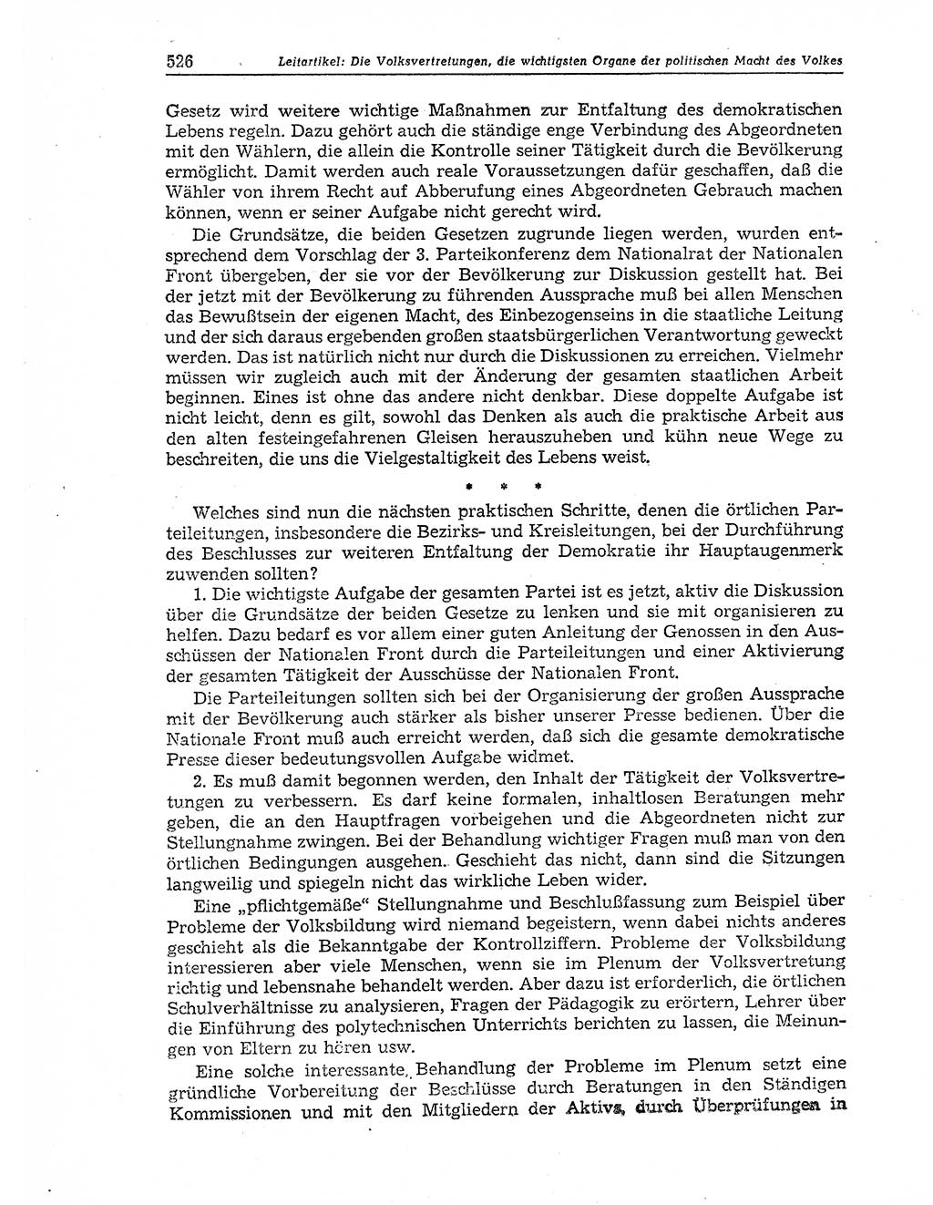 Neuer Weg (NW), Organ des Zentralkomitees (ZK) der SED (Sozialistische Einheitspartei Deutschlands) für Fragen des Parteiaufbaus und des Parteilebens, 11. Jahrgang [Deutsche Demokratische Republik (DDR)] 1956, Seite 526 (NW ZK SED DDR 1956, S. 526)