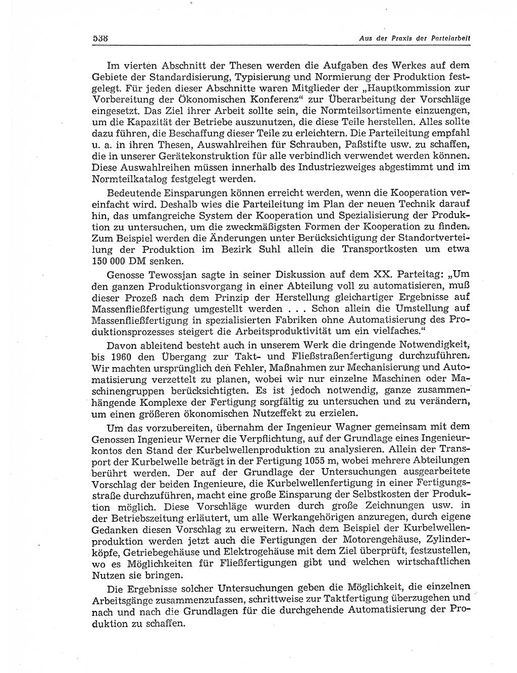 Neuer Weg (NW), Organ des Zentralkomitees (ZK) der SED (Sozialistische Einheitspartei Deutschlands) für Fragen des Parteiaufbaus und des Parteilebens, 11. Jahrgang [Deutsche Demokratische Republik (DDR)] 1956, Seite 538 (NW ZK SED DDR 1956, S. 538)
