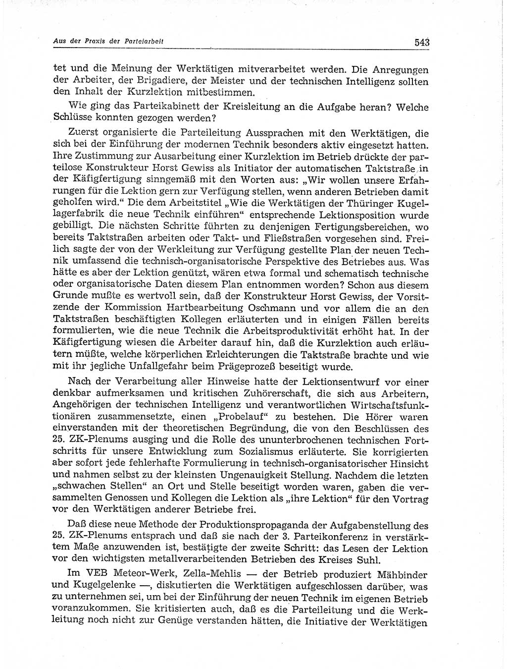 Neuer Weg (NW), Organ des Zentralkomitees (ZK) der SED (Sozialistische Einheitspartei Deutschlands) für Fragen des Parteiaufbaus und des Parteilebens, 11. Jahrgang [Deutsche Demokratische Republik (DDR)] 1956, Seite 543 (NW ZK SED DDR 1956, S. 543)