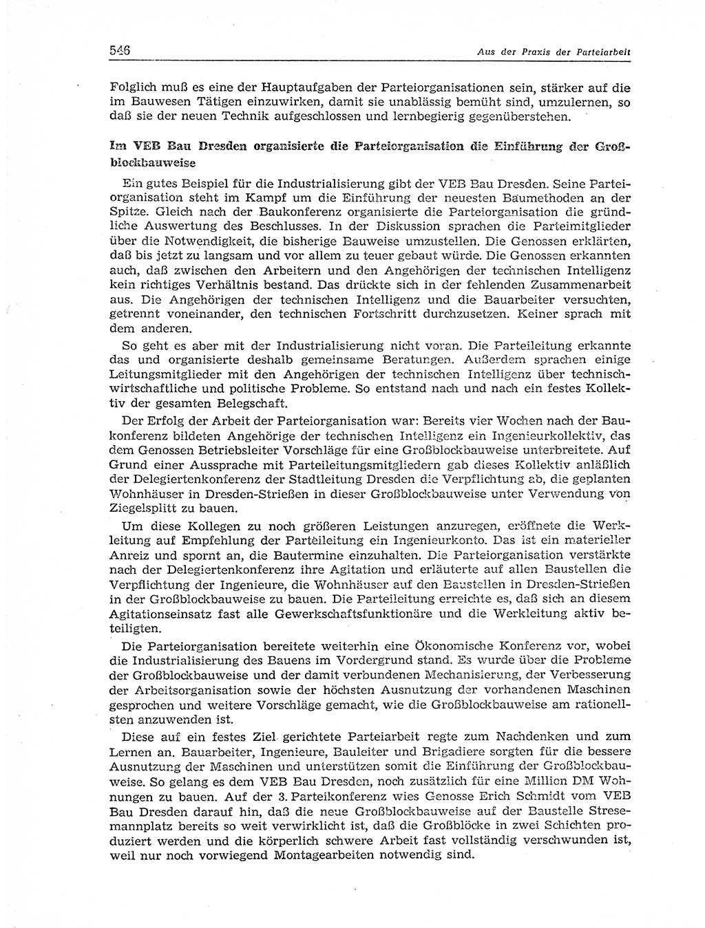 Neuer Weg (NW), Organ des Zentralkomitees (ZK) der SED (Sozialistische Einheitspartei Deutschlands) für Fragen des Parteiaufbaus und des Parteilebens, 11. Jahrgang [Deutsche Demokratische Republik (DDR)] 1956, Seite 546 (NW ZK SED DDR 1956, S. 546)